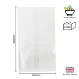 180 x 300mm Cellulose Clear Display Bag by eco-craft - made in the UK
