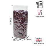 254 x 76 x 51mm Cellulose Clear Gusset Bag by eco-craft - made in the UK