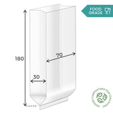 180 x 70 x 30mm Cellulose Clear Gusset Bag by eco-craft - made in the UK