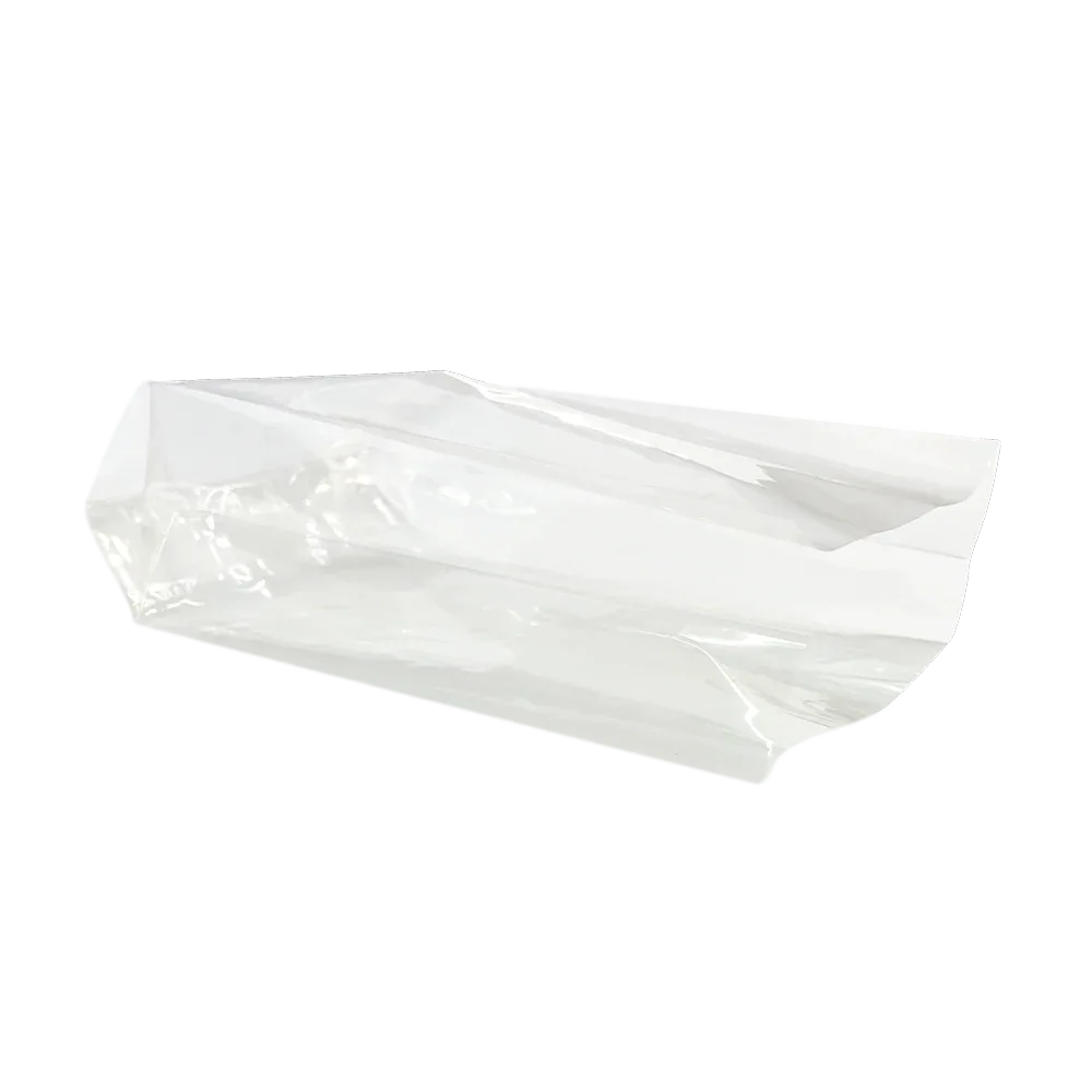 130 x 74 x 45mm Folded-Base Cellulose Clear Gusset Bag by eco-craft - made in the UK