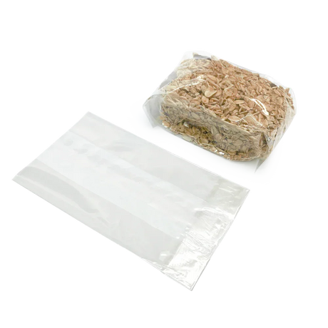 130 x 74 x 45mm Folded-Base Cellulose Clear Gusset Bag by eco-craft - made in the UK