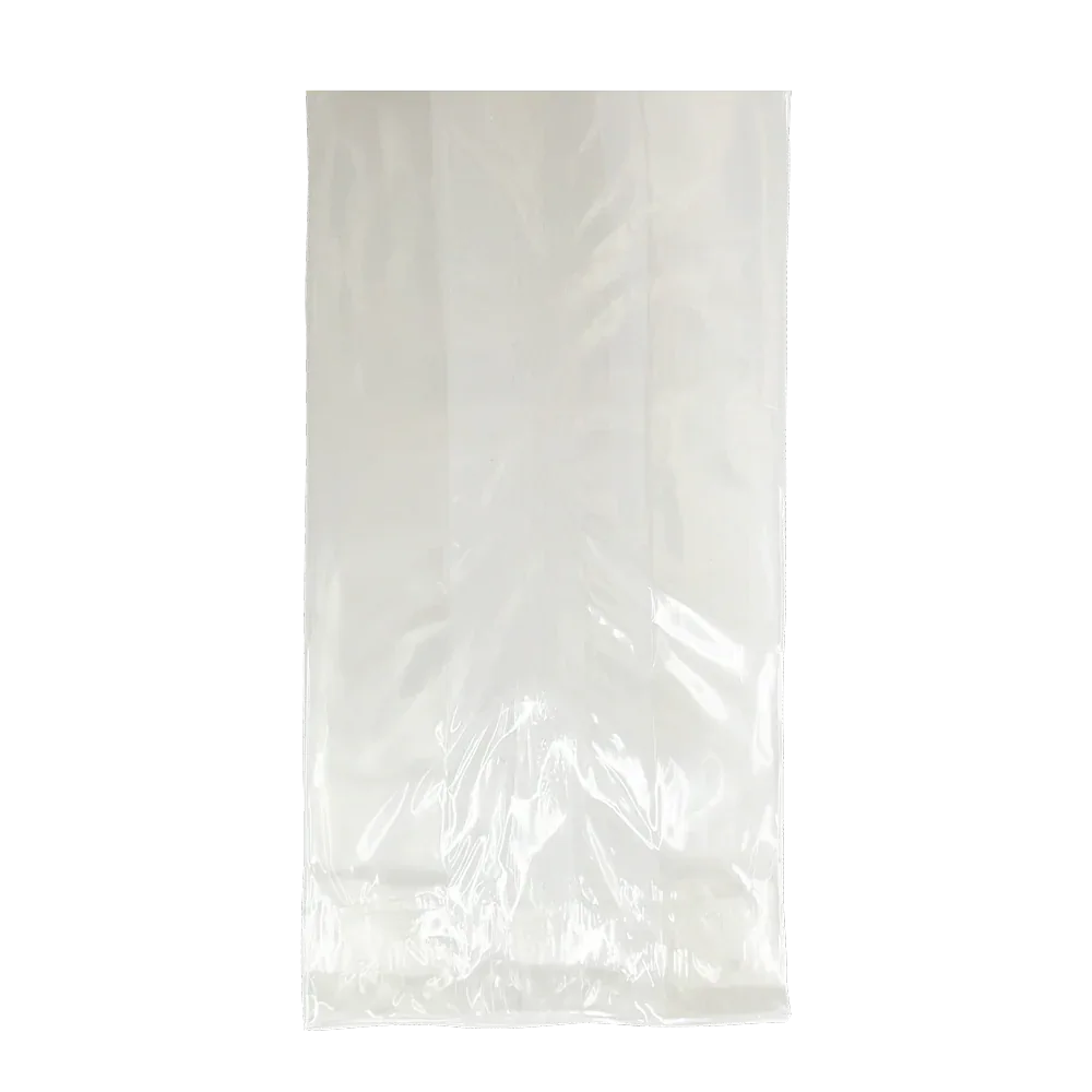 130 x 74 x 45mm Folded-Base Cellulose Clear Gusset Bag by eco-craft - made in the UK