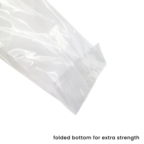 76 x 127mm Folded-Base Cellulose Clear Display Bag by eco-craft - made in the UK