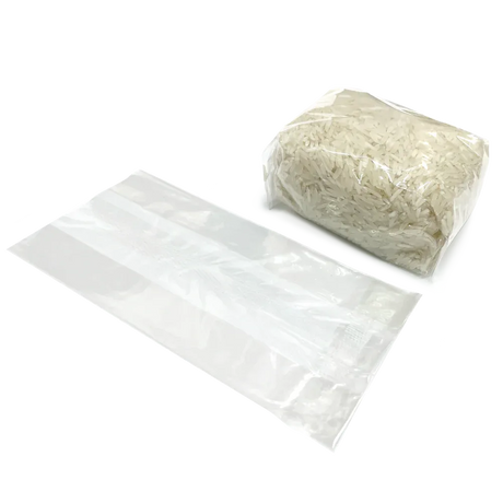 153 x 74 x 45mm Folded-Base Cellulose Clear Gusset Bag by eco-craft - made in the UK