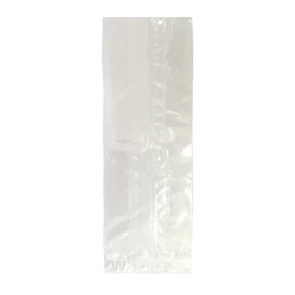 237 x 74 x 50mm Folded-Base Cellulose Clear Gusset Bag by eco-craft - made in the UK