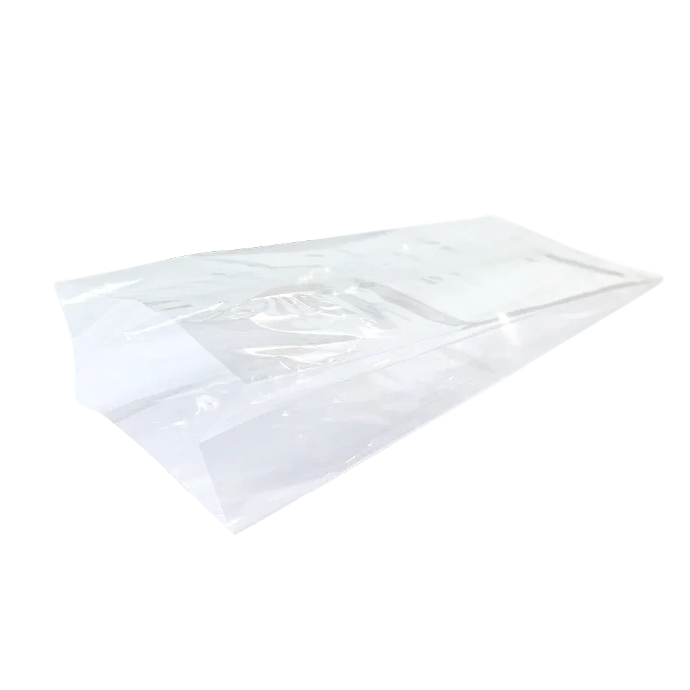 237 x 74 x 50mm Folded-Base Cellulose Clear Gusset Bag by eco-craft - made in the UK