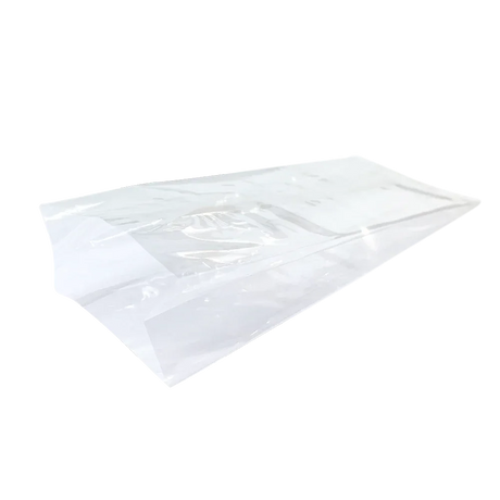 237 x 74 x 50mm Folded-Base Cellulose Clear Gusset Bag by eco-craft - made in the UK