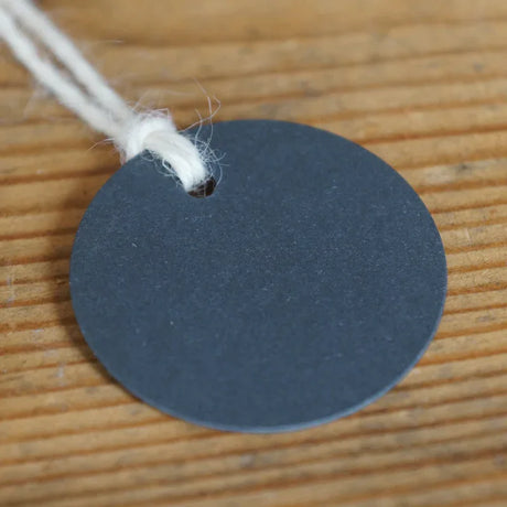 Circle Gift Tags 20Pk - Charcoal by eco-craft - made in the UK