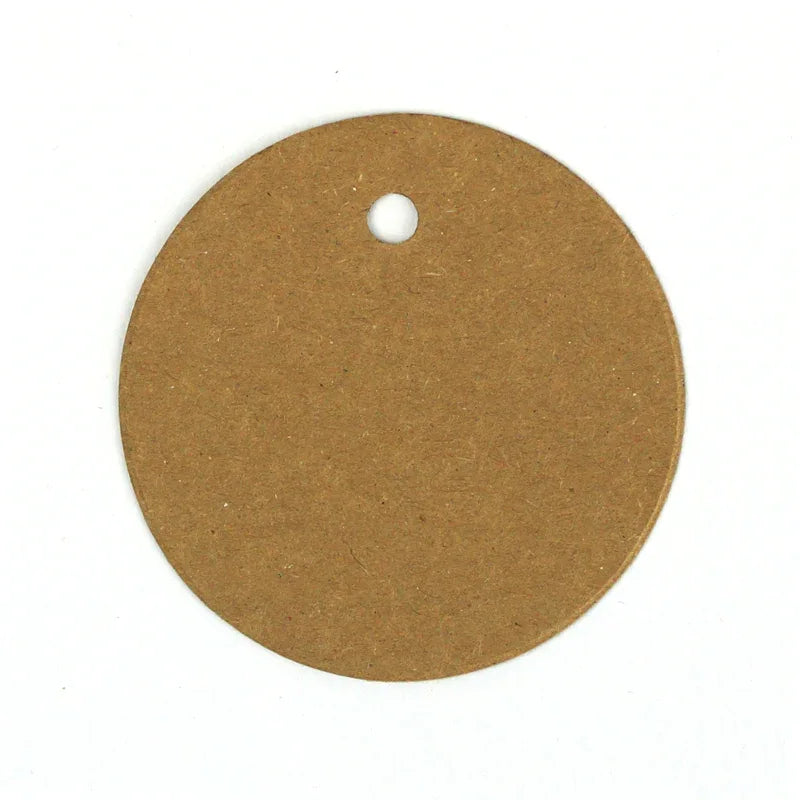 Circle Gift Tags 20Pk - 400g Hairy Manilla by eco-craft - made in the UK