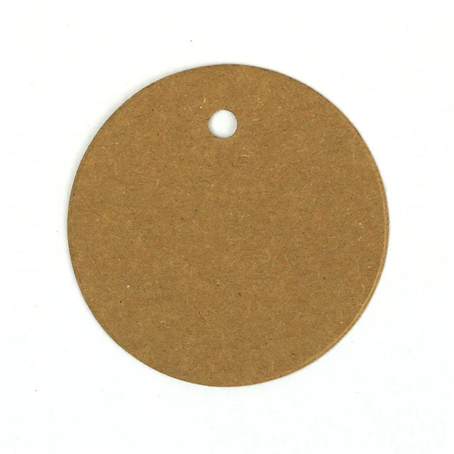 Circle Gift Tags 20Pk - 400g Hairy Manilla by eco-craft - made in the UK