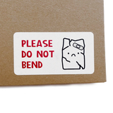 Please Do Not Bend' Printed Labels (24 per A4 sheet) by eco-craft - made in the UK