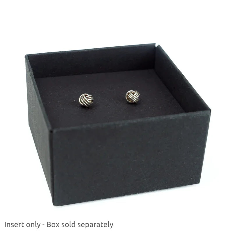 Earring Insert for 50 x 50mm box 10Pk - Black by eco-craft - made in the UK
