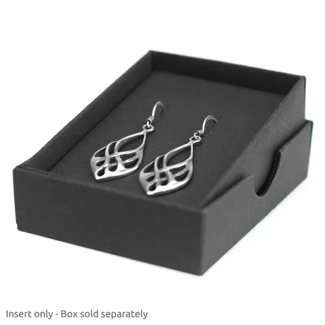 Earring Insert for 50 x 70mm box 10Pk - Black by eco-craft - made in the UK