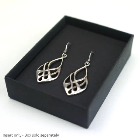 Earring Insert for 50 x 70mm box 10Pk - Black by eco-craft - made in the UK