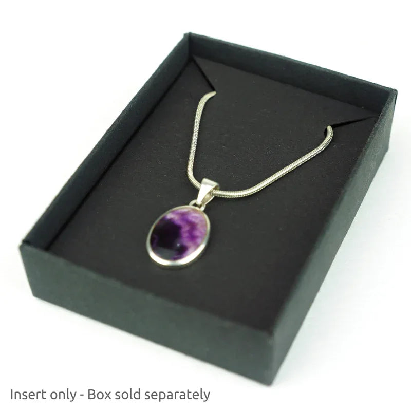 Necklace Insert for 50 x 70mm box 10Pk - Black by eco-craft - made in the UK