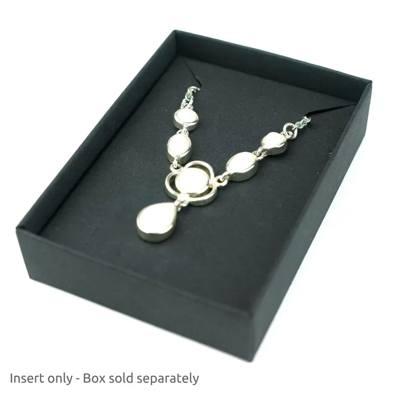 Necklace Insert for 50 x 70mm box 10Pk - Black by eco-craft - made in the UK