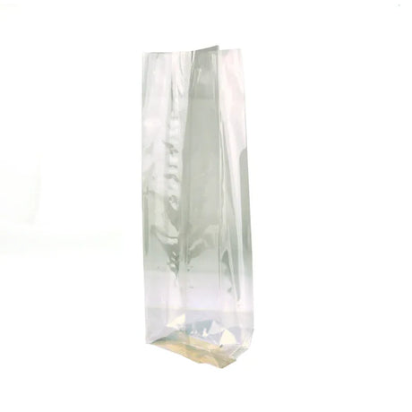 180 x 70 x 30mm Cellulose Clear Gusset Bag by eco-craft - made in the UK