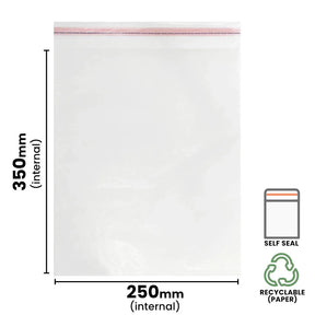 250x350mm Peel & Seal Glassine Envelope by eco-craft - made in the UK