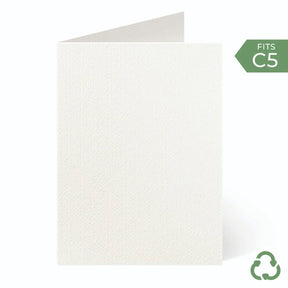 A5 / C5 (148x210mm) Card Blanks - Felt White by eco-craft - made in the UK