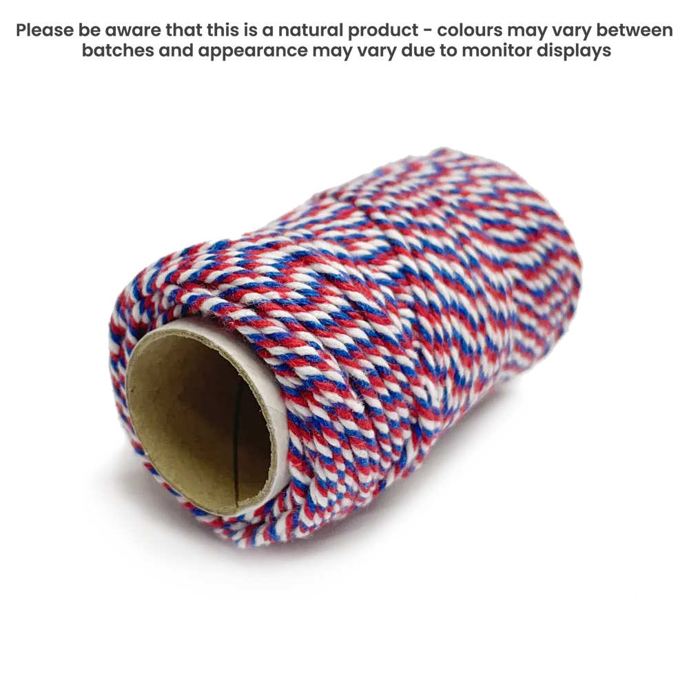 Cotton Twine Tri-Colour - Bunting by eco-craft - made in the UK