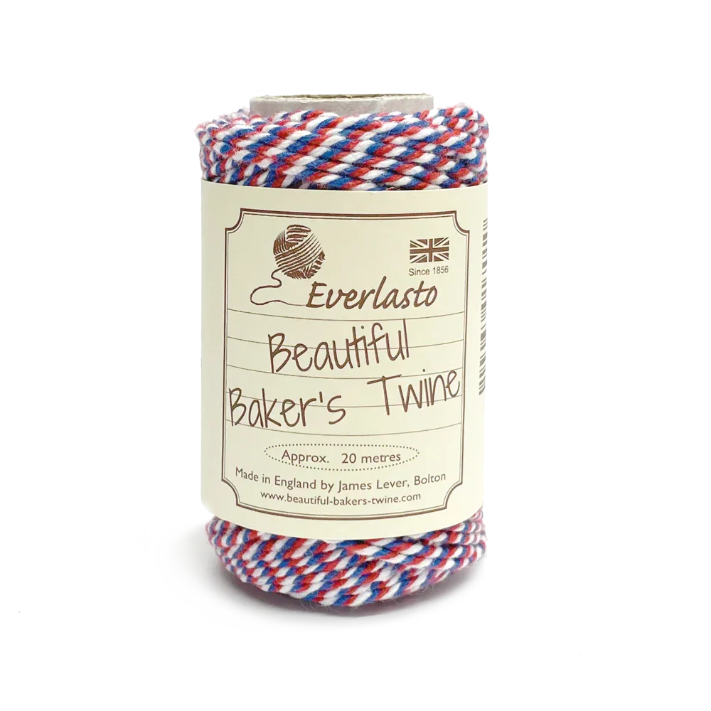 Cotton Twine Tri-Colour - Bunting by eco-craft - made in the UK