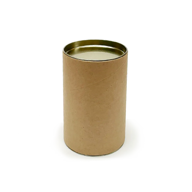 120mm x 76mm Packaging Tube - Gold Ends Caps by eco-craft - made in the UK