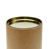 180mm x 76mm Packaging Tube - Gold Ends Caps by eco-craft - made in the UK