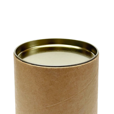 360mm x 76mm Postal Tube - Gold Ends Caps by eco-craft - made in the UK