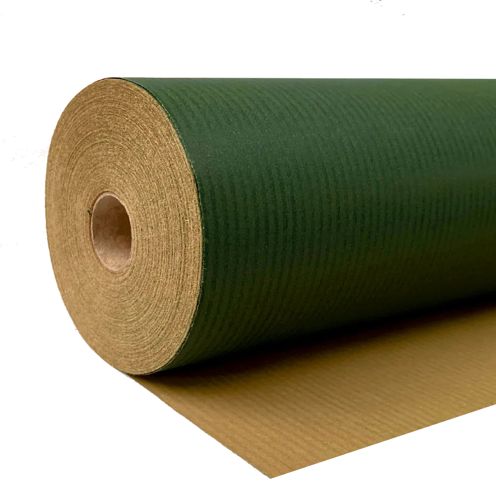 500mm x 120m Dark Green Paper Roll by eco-craft - made in the UK