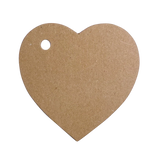 Heart Shaped Gift Tags 20Pk - Hairy Manilla by eco-craft - made in the UK
