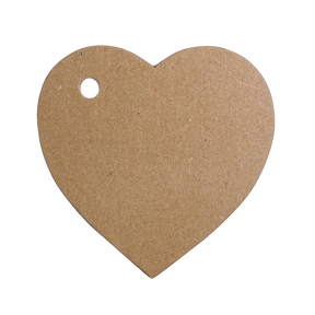 Heart Shaped Gift Tags 20Pk - Hairy Manilla by eco-craft - made in the UK