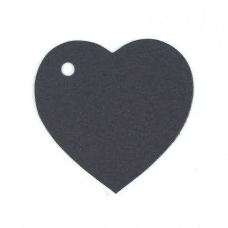 Heart Shaped Gift Tags 20Pk - Charcoal by eco-craft - made in the UK