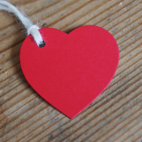 Heart Shaped Gift Tags 20Pk - Scarlet by eco-craft - made in the UK