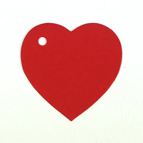 Heart Shaped Gift Tags 20Pk - Scarlet by eco-craft - made in the UK