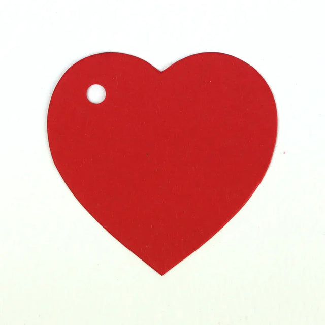 Heart Shaped Gift Tags 20Pk - Scarlet by eco-craft - made in the UK