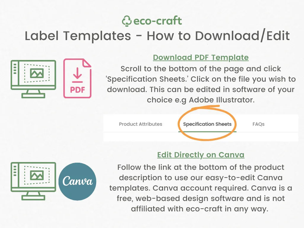 37mm Circle Ribbed Kraft Labels - Brown - 35 Per A4 Sheet by eco-craft - made in the UK