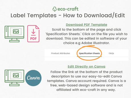 37mm Circle Ribbed Kraft Labels - Brown - 35 Per A4 Sheet by eco-craft - made in the UK