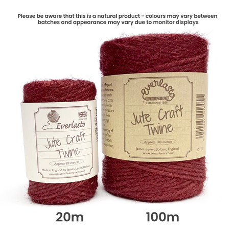 Jute Twine - King Crimson by eco-craft - made in the UK