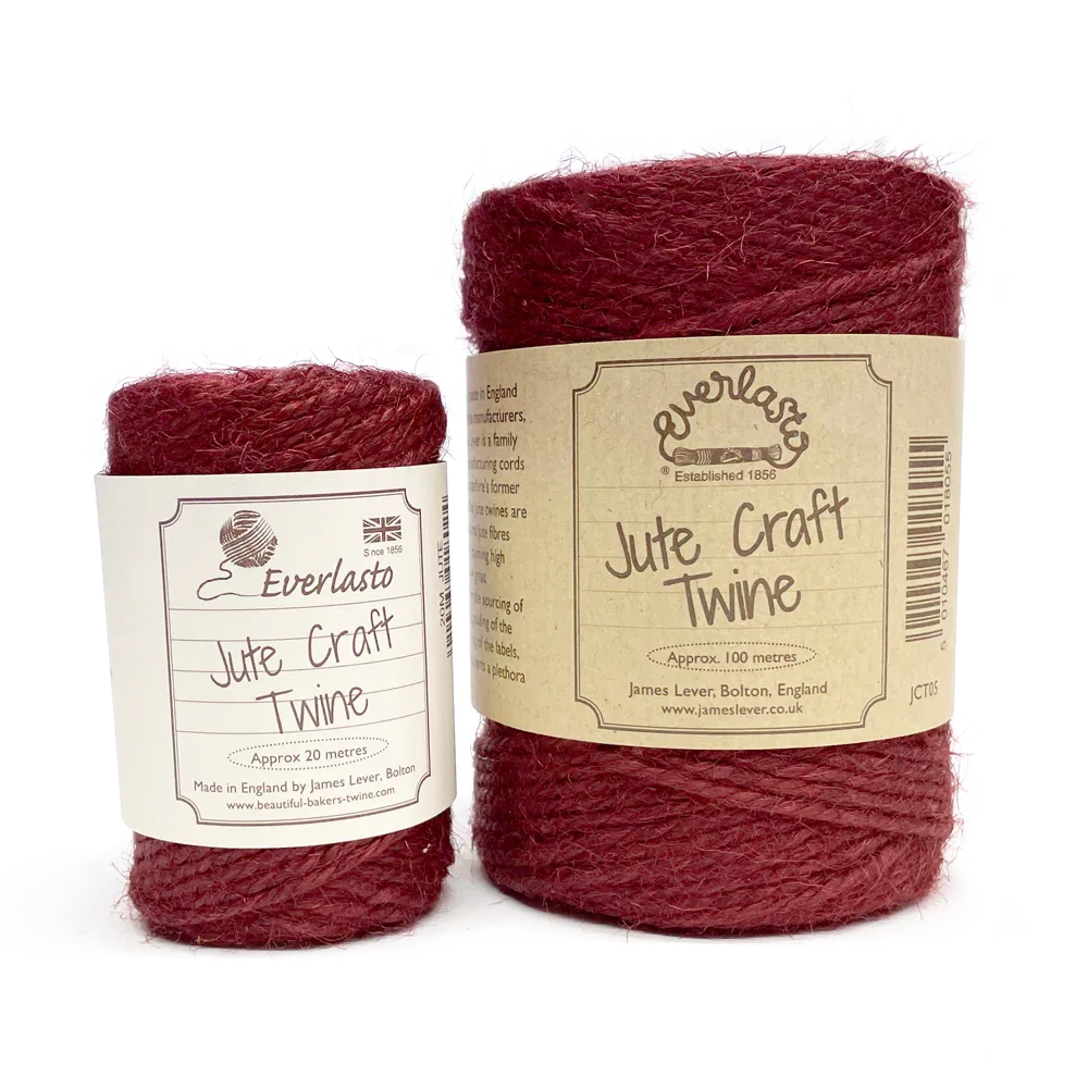 Jute Twine - King Crimson by eco-craft - made in the UK