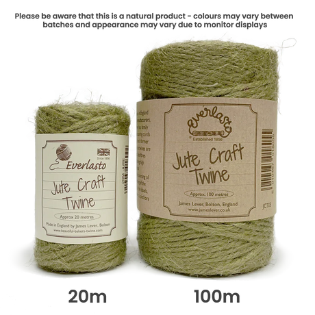 Jute Twine - Olive Green by eco-craft - made in the UK