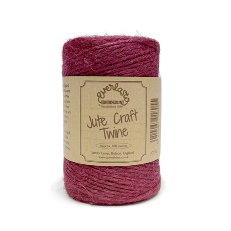Jute Twine - Raspberry by eco-craft - made in the UK