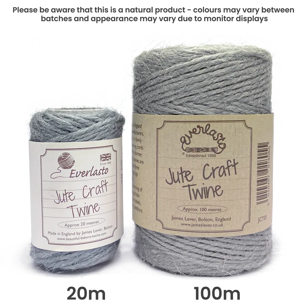 Jute Twine - Silver Fleece by eco-craft - made in the UK