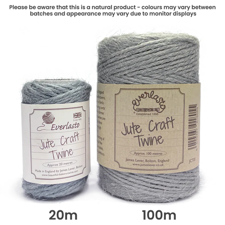 Jute Twine - Silver Fleece by eco-craft - made in the UK