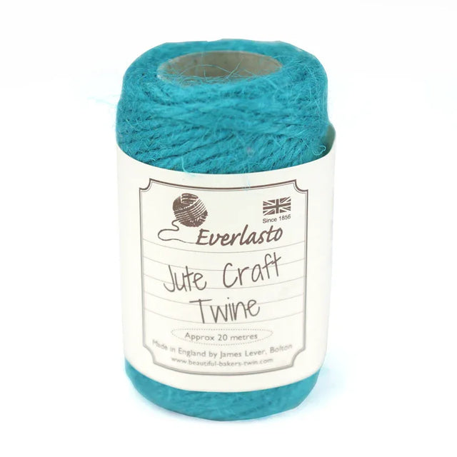 Jute Twine - Cyan Blue by eco-craft - made in the UK