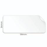 L16 Plain Recycled Labels (99x34mm)-White by eco-craft - made in the UK