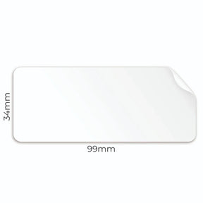 L16 Plain Recycled Labels (99x34mm)-White by eco-craft - made in the UK
