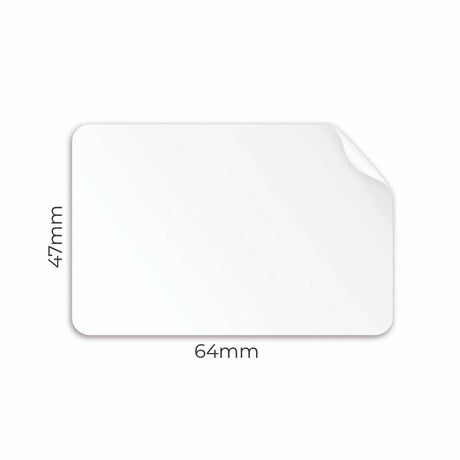 L18 Plain Recycled Labels (64x47mm)-White by eco-craft - made in the UK