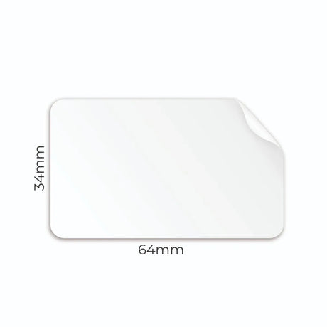 L24 Plain Recycled Labels (64x34mm)-White by eco-craft - made in the UK