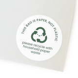 This Bag is Paper' Printed Labels for Glassine Bag (70 per A4 sheet) by eco-craft - made in the UK