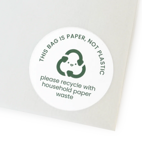 This Bag is Paper' Printed Labels for Glassine Bag (70 per A4 sheet) by eco-craft - made in the UK